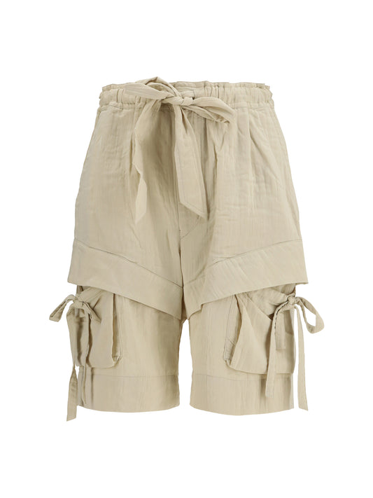 Shorts Viscose Cotton Ecru