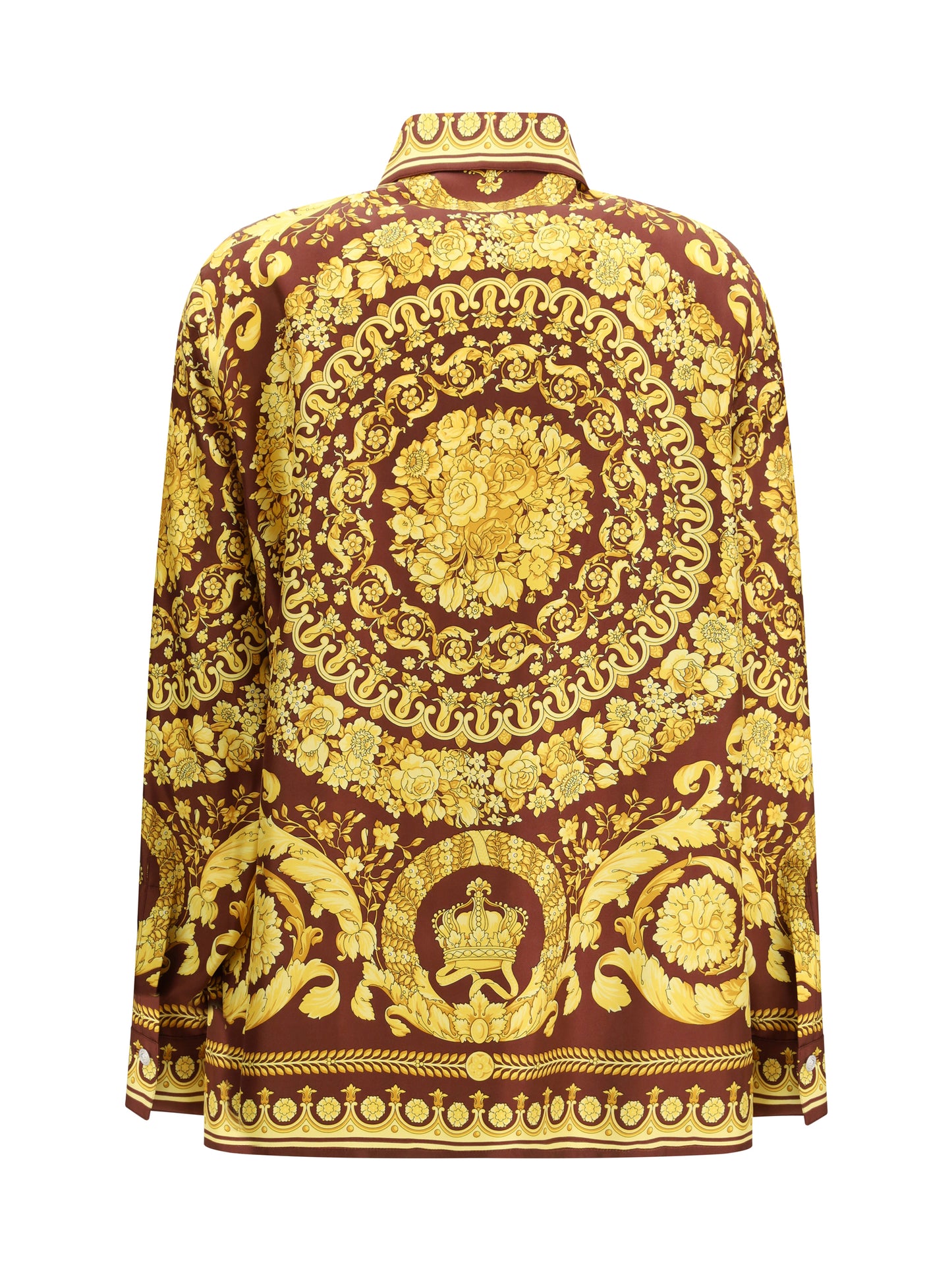 Shirt Printed Silk Burgundy/Gold