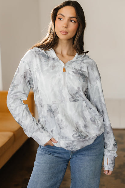 Threaded Pear Sariyah Kangaroo Quarter Zip Hoodie
