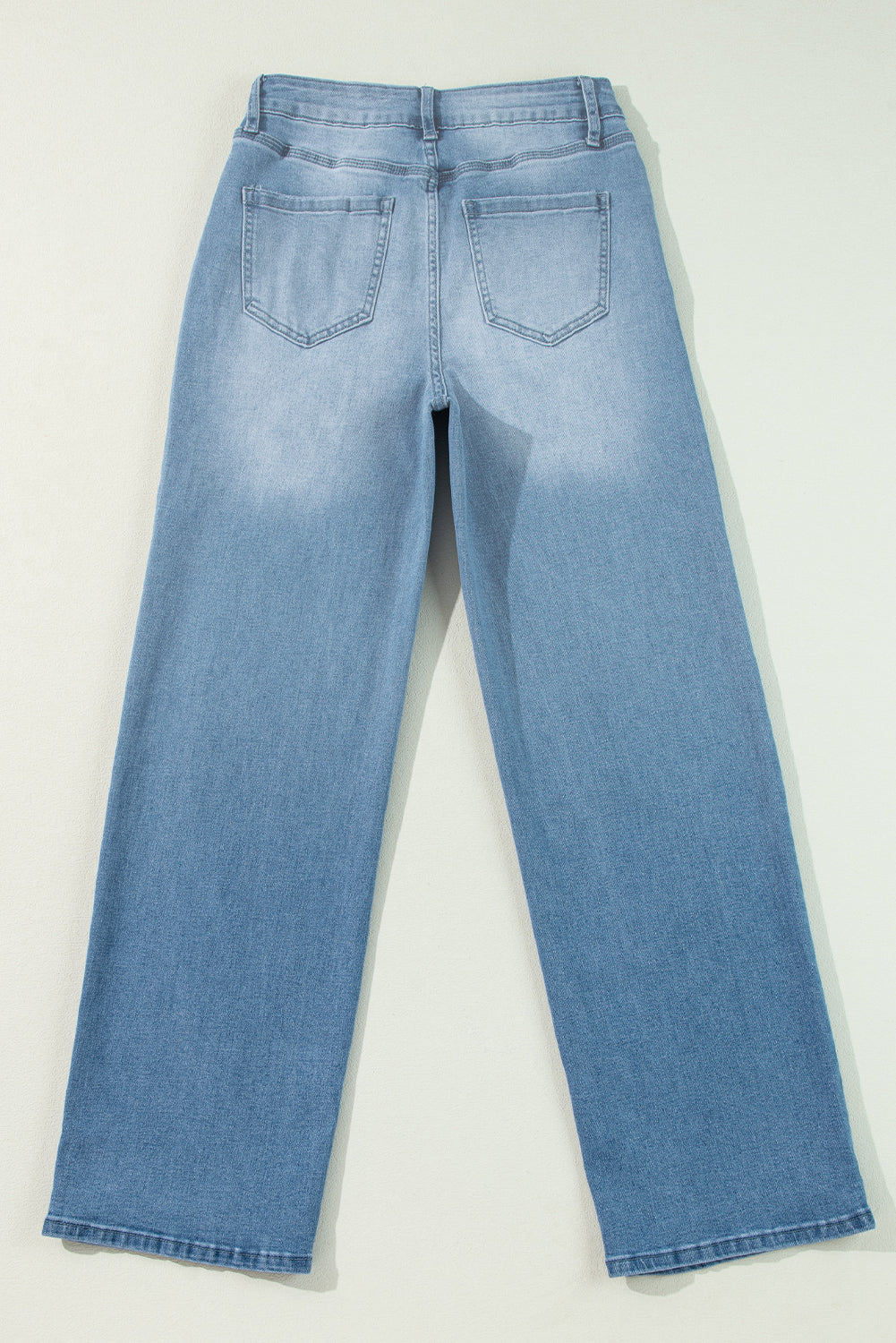 Threaded Pear Dream Slit Leg Straight Jeans