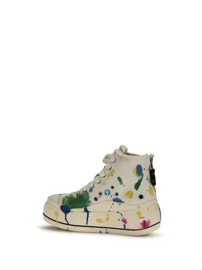 High Top Sneakers Off White Paint-Splatter