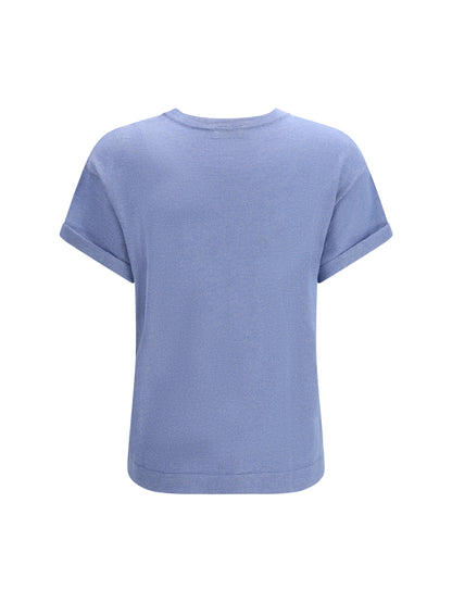 Cashmere T-Shirt Blue Dusk