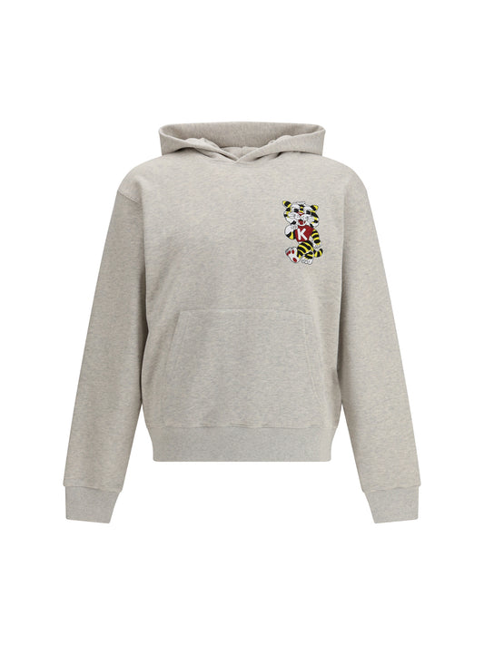 Hoodie Wild Tiger Pale Grey
