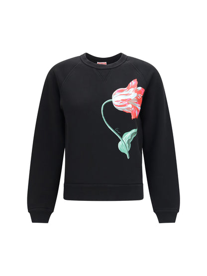 Cotton Sweatshirt Tulip Black