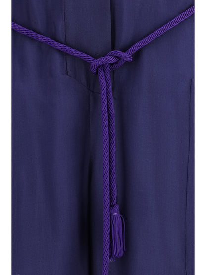 Jumpsuit Viscose and Silk Gauze Blue