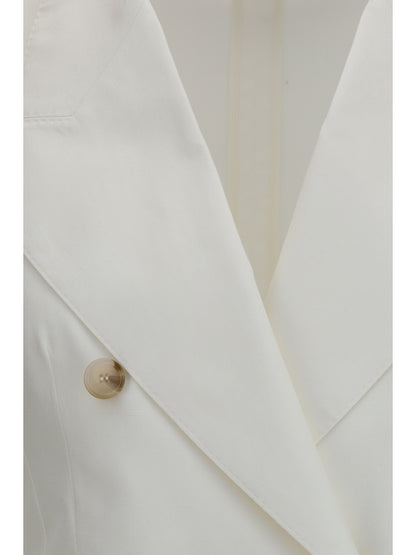 Double-Breasted Blazer Optical White