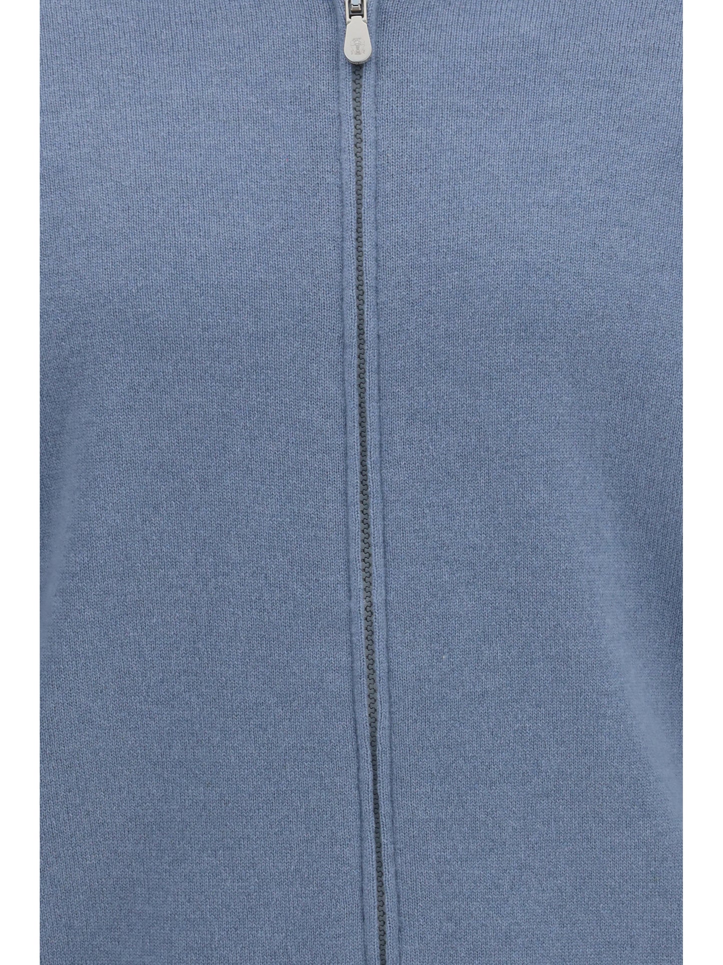 Cashmere Cardigan Powder Blue/Light Grey