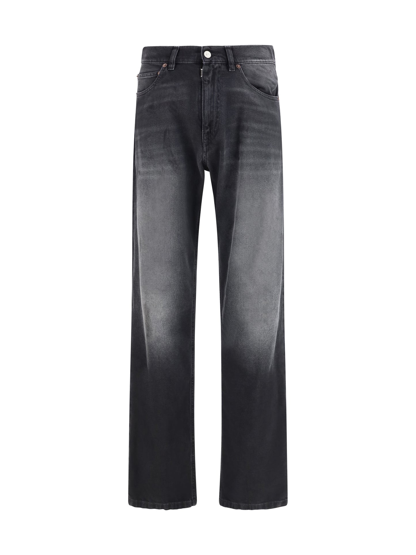 Jeans Straight-Leg Cotton Black
