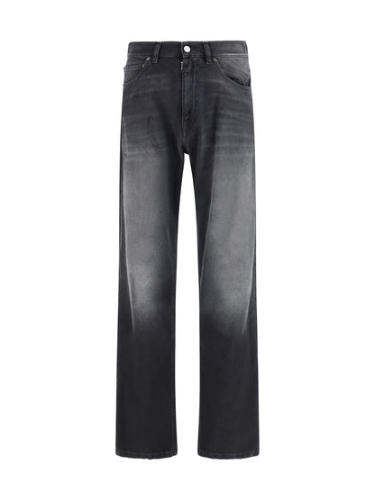 Jeans Straight-Leg Cotton Black