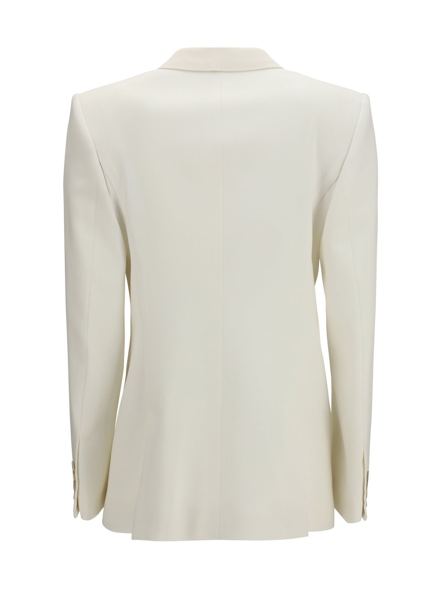Jacket Double-Breasted Wool and Mohair White