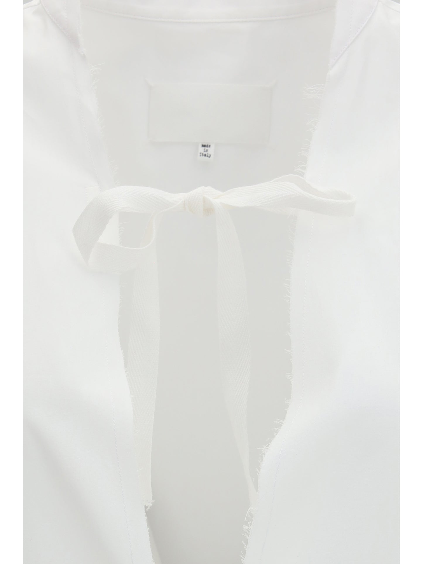 Dress Raw-Edge Cotton White