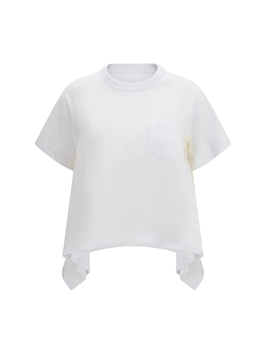 T-Shirt Light Weight Denim & Cotton Jersey White
