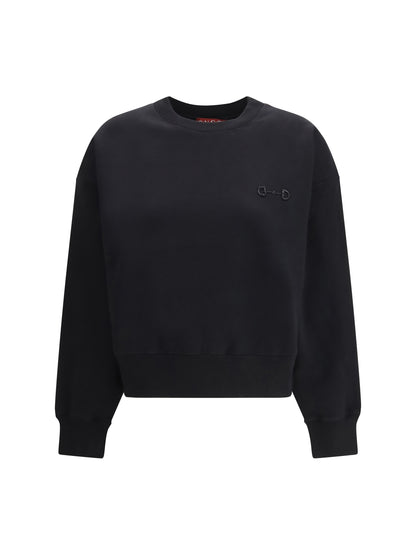 Sweatshirt Brushed Cotton Black/Mix