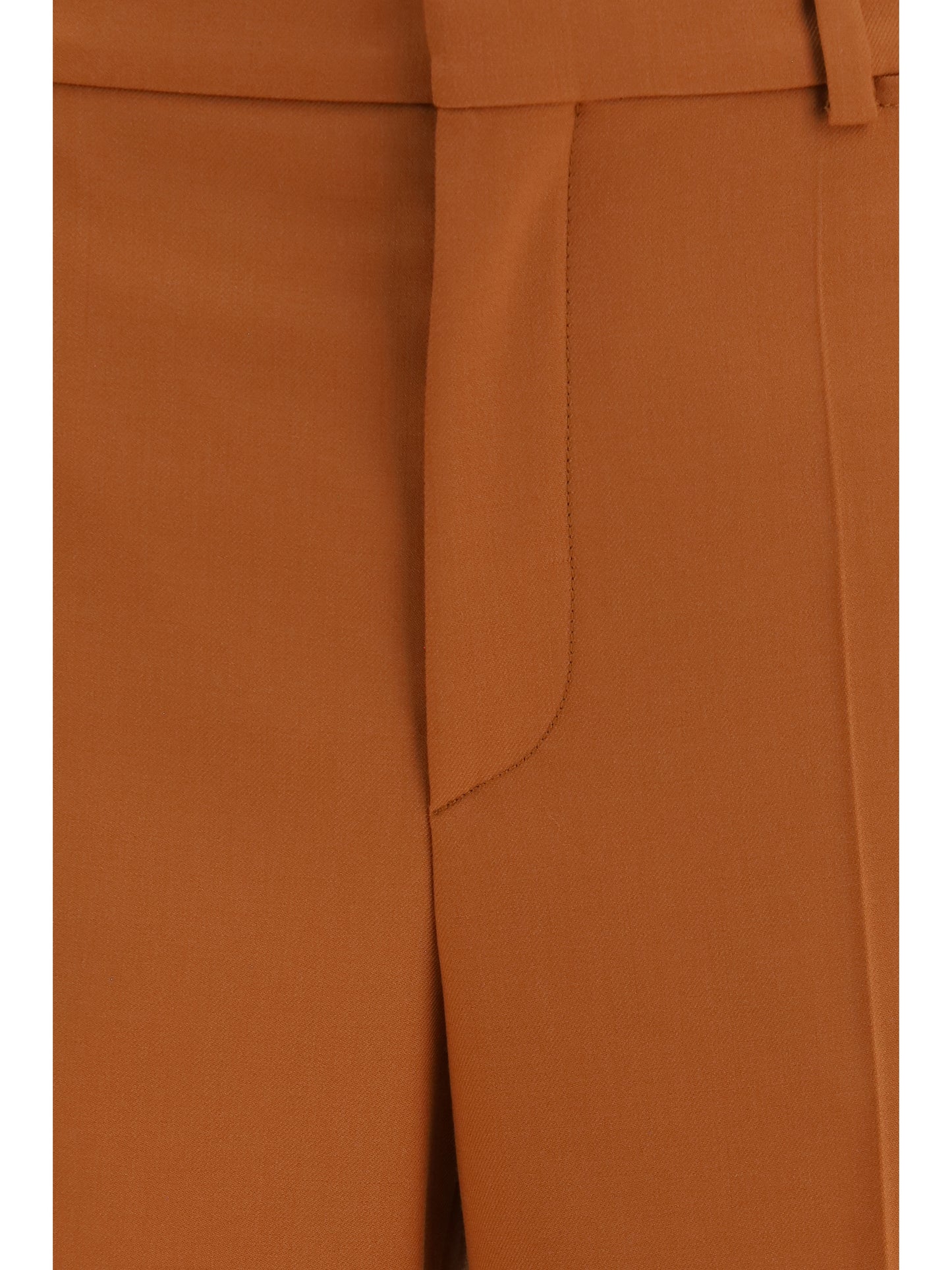 Pants High-Waisted Flared Cotton