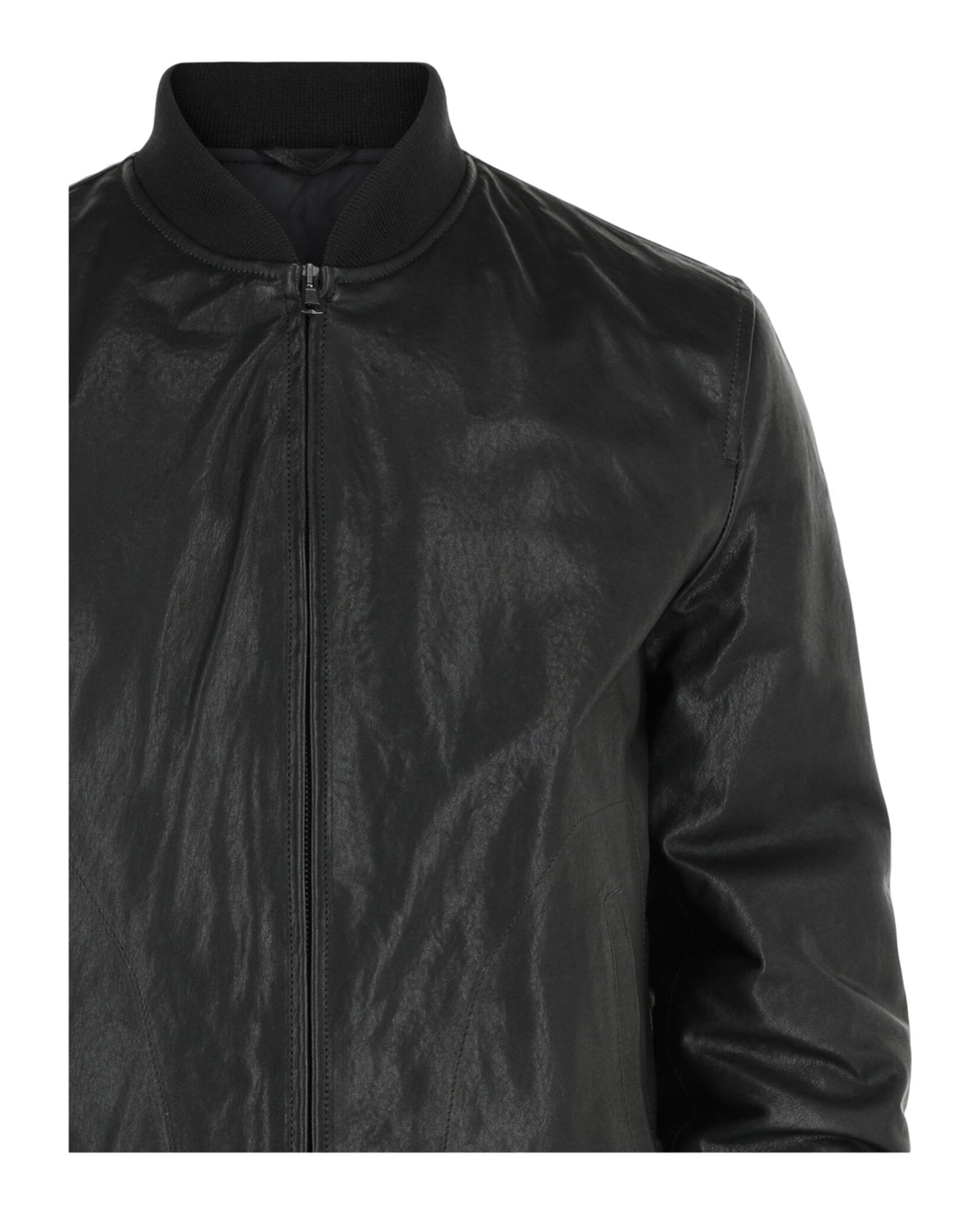 Slowear Montedoro Leather Bomber Jacket