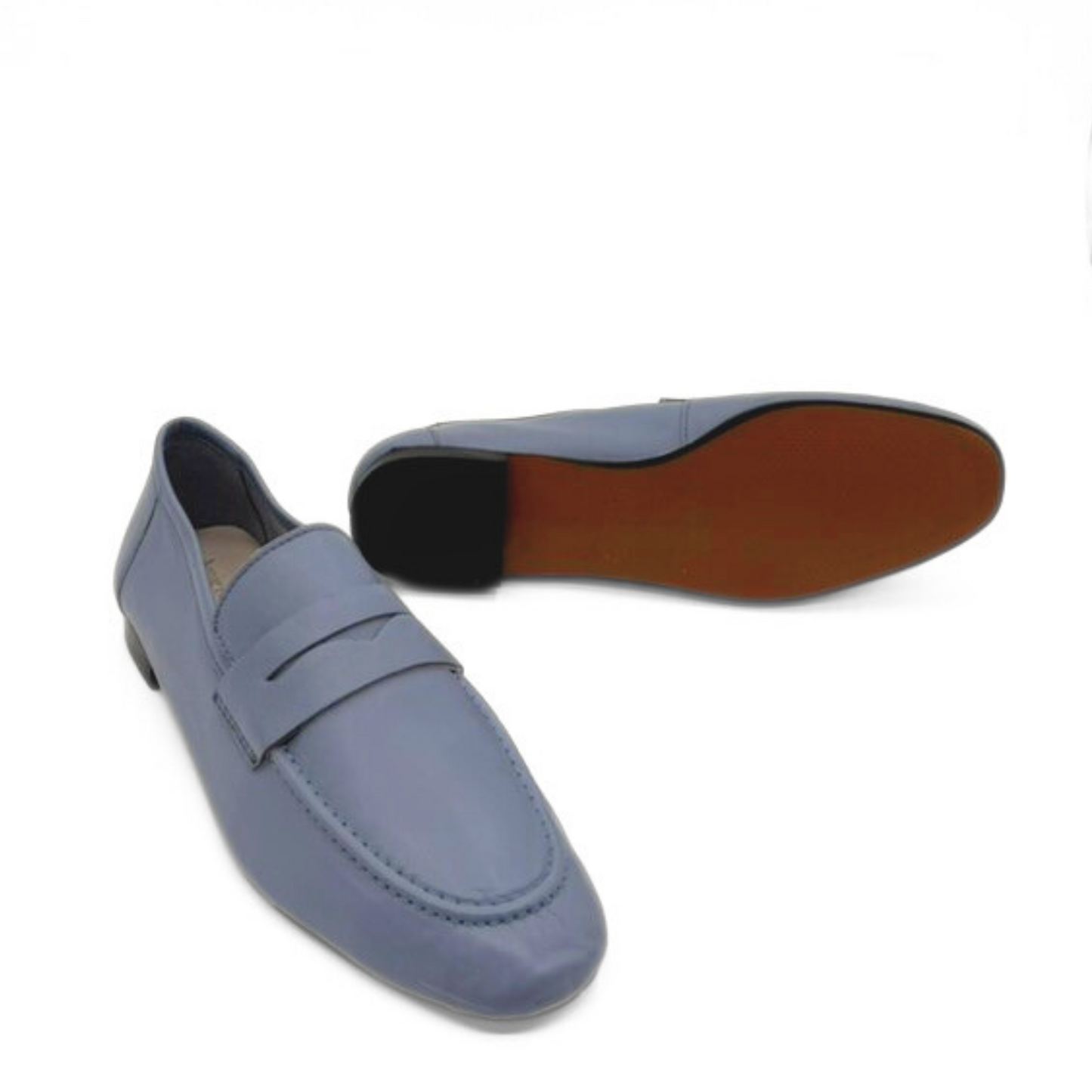 The Tennis Leather Loafer - Blue