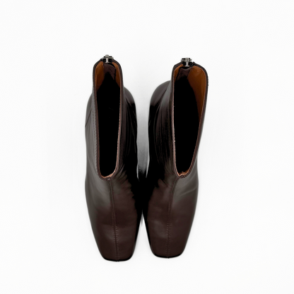 Harlow Leather Bootie - Brown