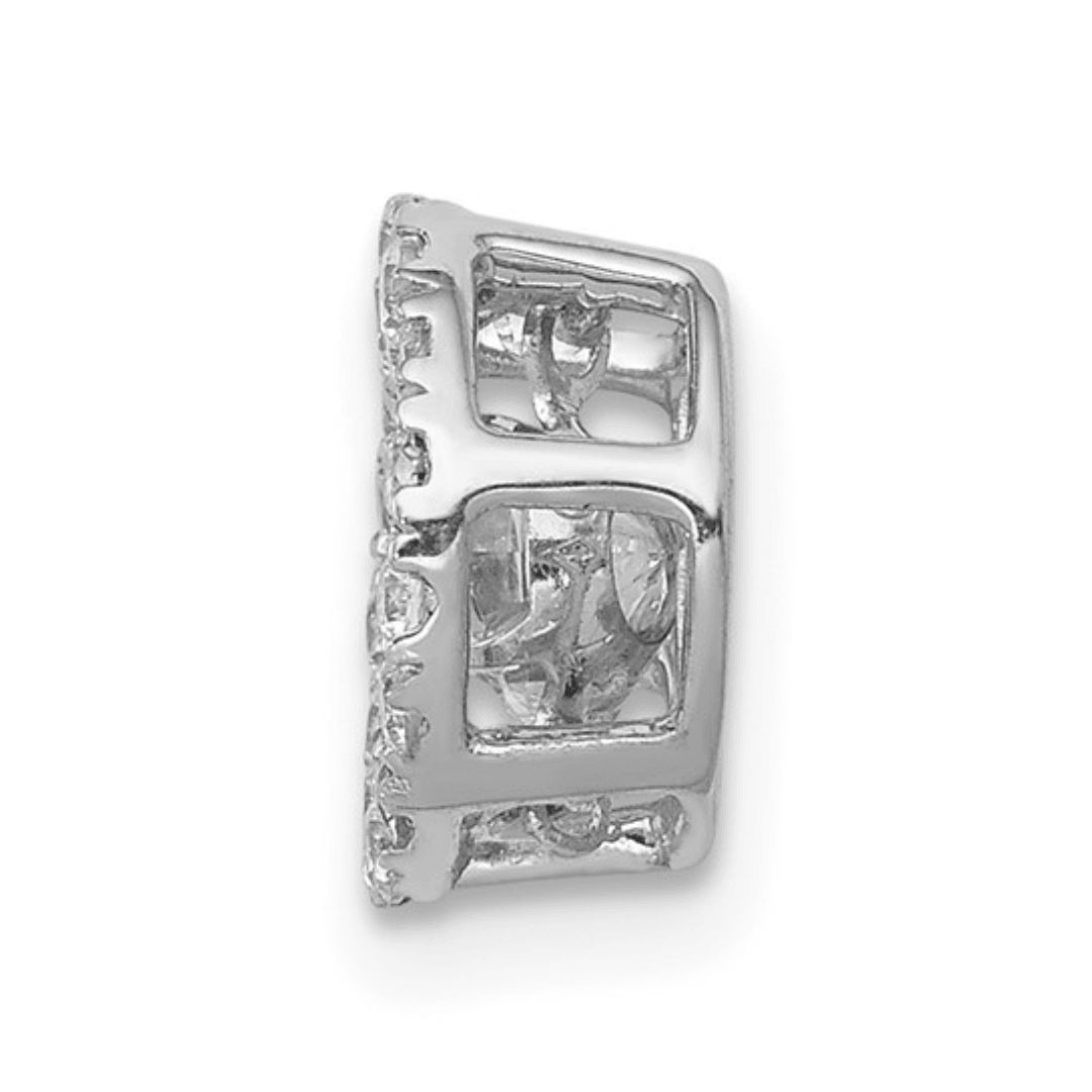 14K White Gold Lab Grown Diamond Round Solitaire Pendant