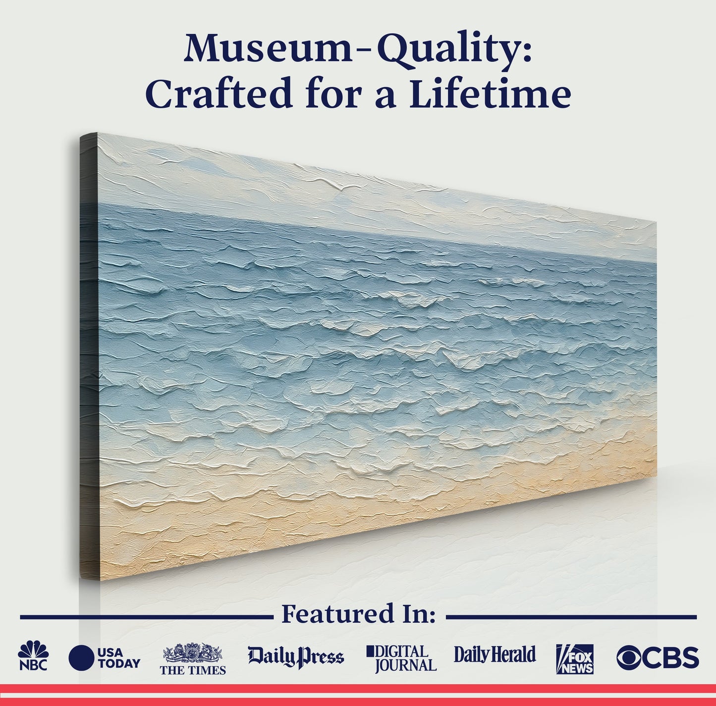 Serene Ocean Wave Coastal Wall Art VI