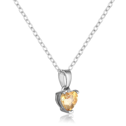 Citrine Heart Necklace