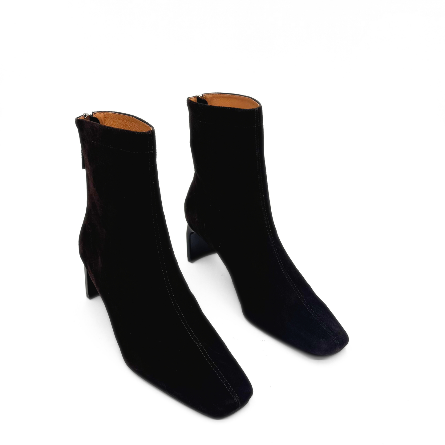 Harlow Suede Booties - Black