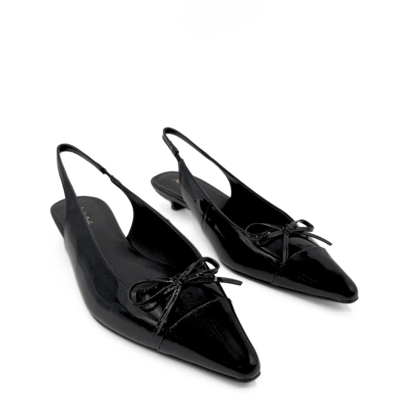 Montecito Slingback Kitten Heels - Black