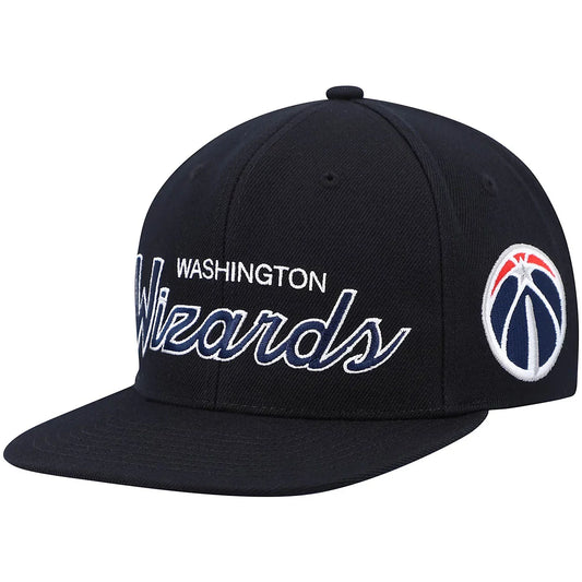 Men's Mitchell & Ness NBA Team Script 2.0 Snapback Wizards
