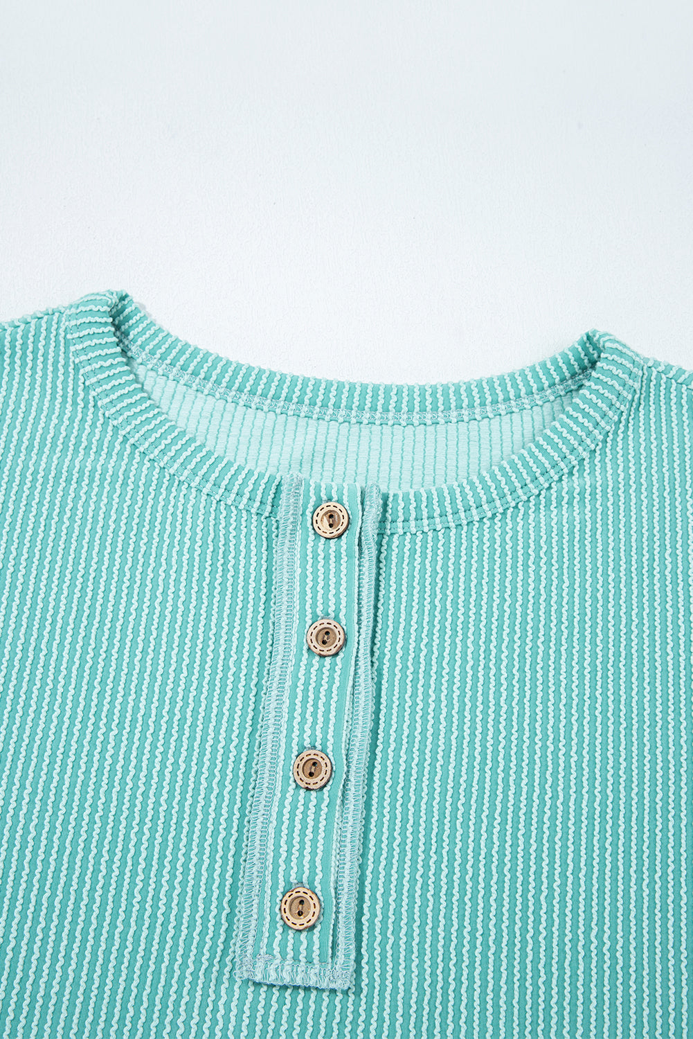 Threaded Pear Aria Knit Colorblock Henley Top