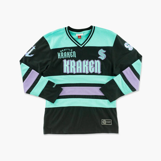 Mitchell & Ness Men's NHL Stateside Pastel V-Neck Ls Jersey Kraken