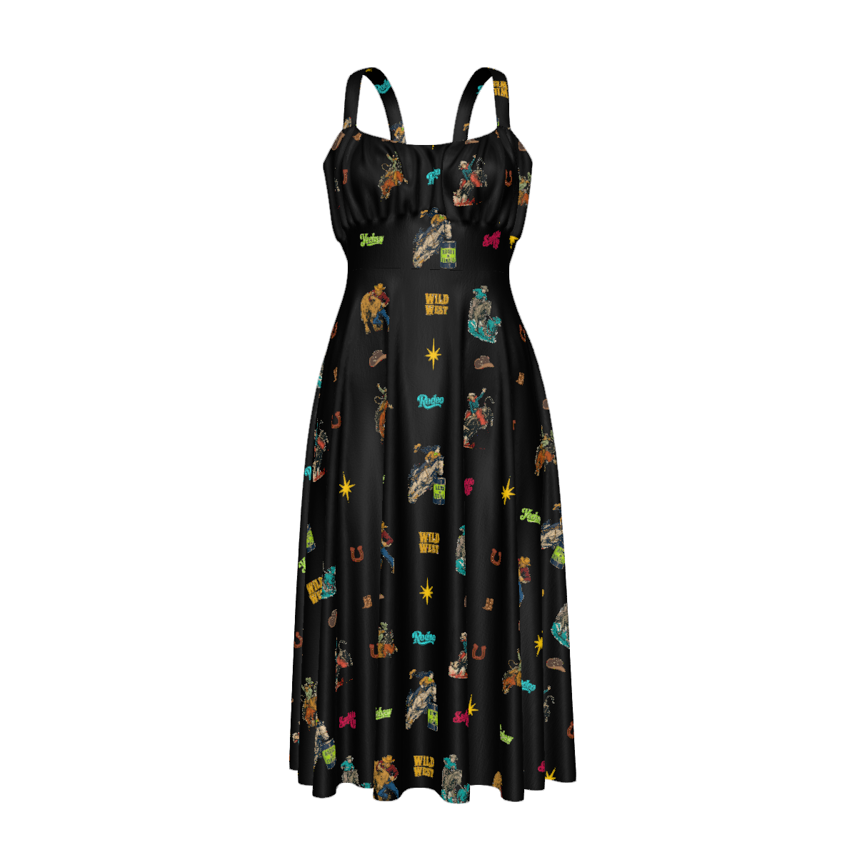 black prairie dress Florentine in — Underground breathable cotton Prairie Underground Cavalos Dress in