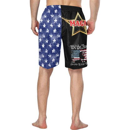 We the People Trump Maga Swim Trunks Shorts