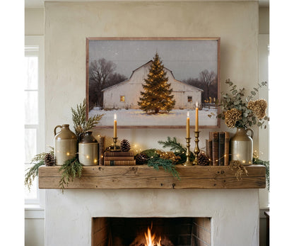 Kendrick Home White Barn And Holiday Tree