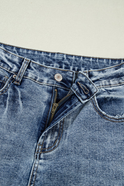 Threaded Pear Elia Cuffed Straight Loose Jeans