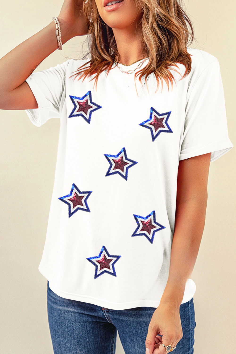 Threaded Pear Sequin Star Tee
