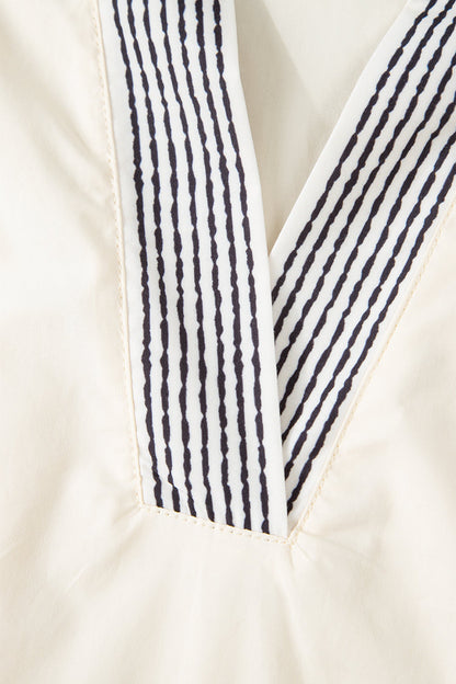 Threaded Pear Micah Sleeve Contrast Patchwork Blouse