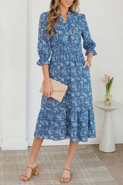 Threaded Pear Athena Bracelet Sleeve Long Dress
