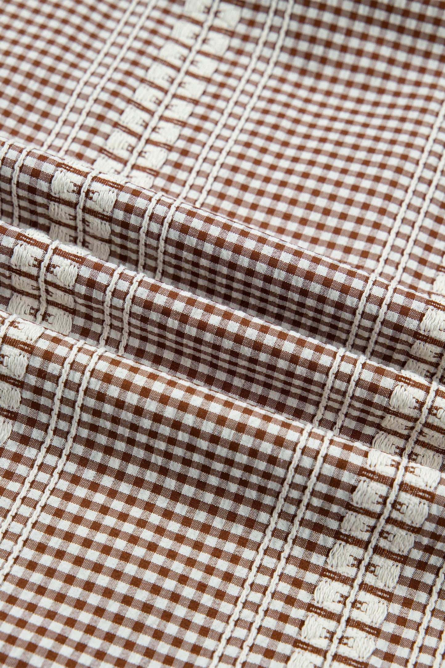 Threaded Pear Maggie Puff Sleeve Gingham Blouse
