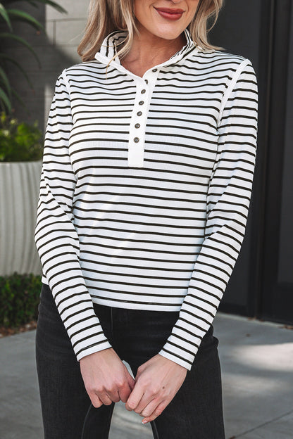 Threaded Pear Samira Sleeve Slim top Long Sleeve Top