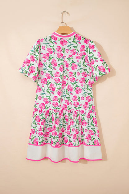 Threaded Pear Aliya Block Trim Short Dress