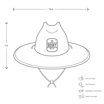 Sun Kissed Brown Premium Lifeguard Straw Hat