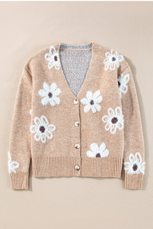 Threaded Pear Keily Print Knitted Up Cardigan