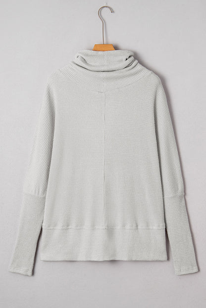Threaded Pear Amber Drawstring Cowl Oversize Top