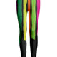 Black Multicolor Linear Print