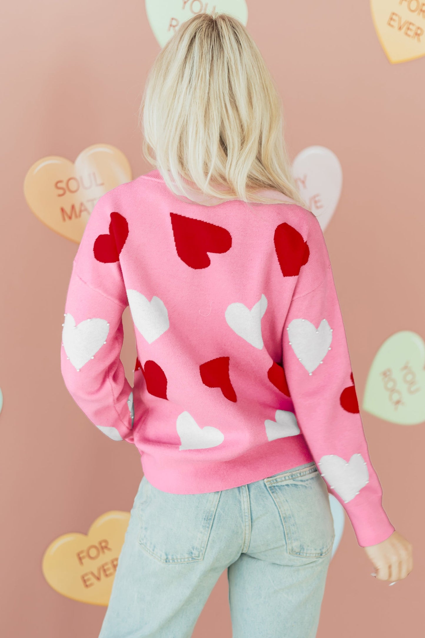 Threaded Pear Aliyah Pattern Valentines Day Sweater