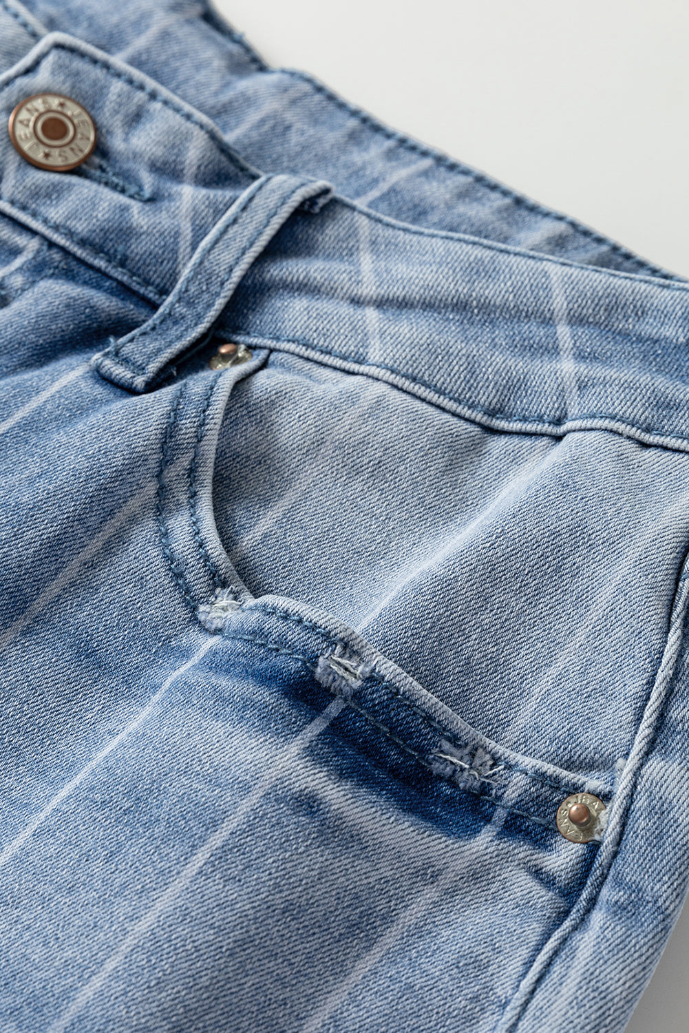 Threaded Pear Sofia Pinstripe Wide Leg Jeans