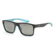 Black with Teal Stripes / Neutral Grey