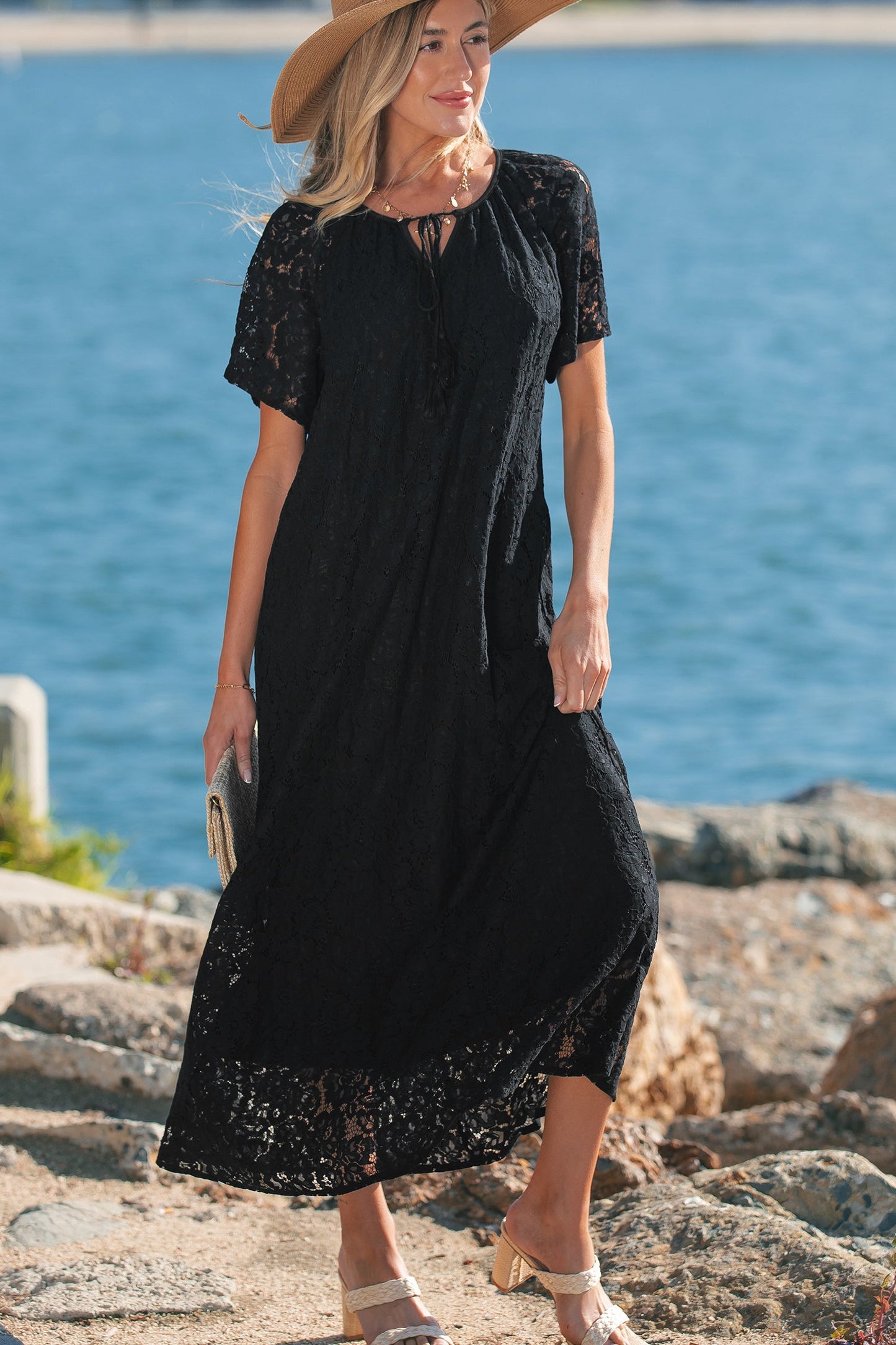 Threaded Pear Keziah Vacation Loose Maxi Dress