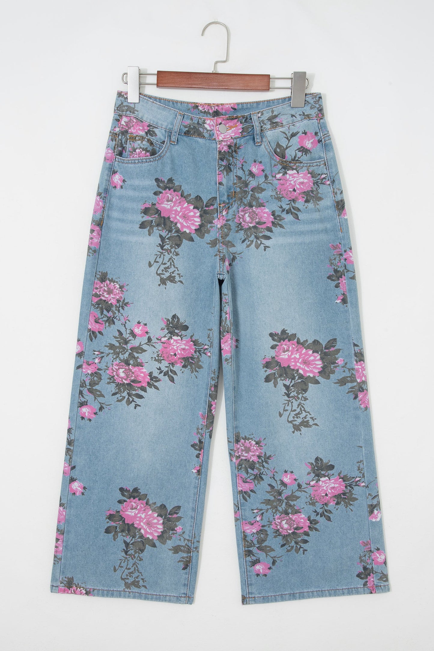 Threaded Pear Esme Floral Print Bootcut Jeans