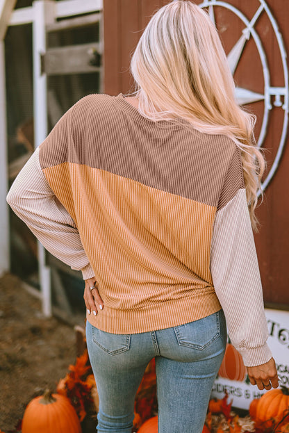 Threaded Pear Adaline Ribbed Loose top Long Sleeve Top