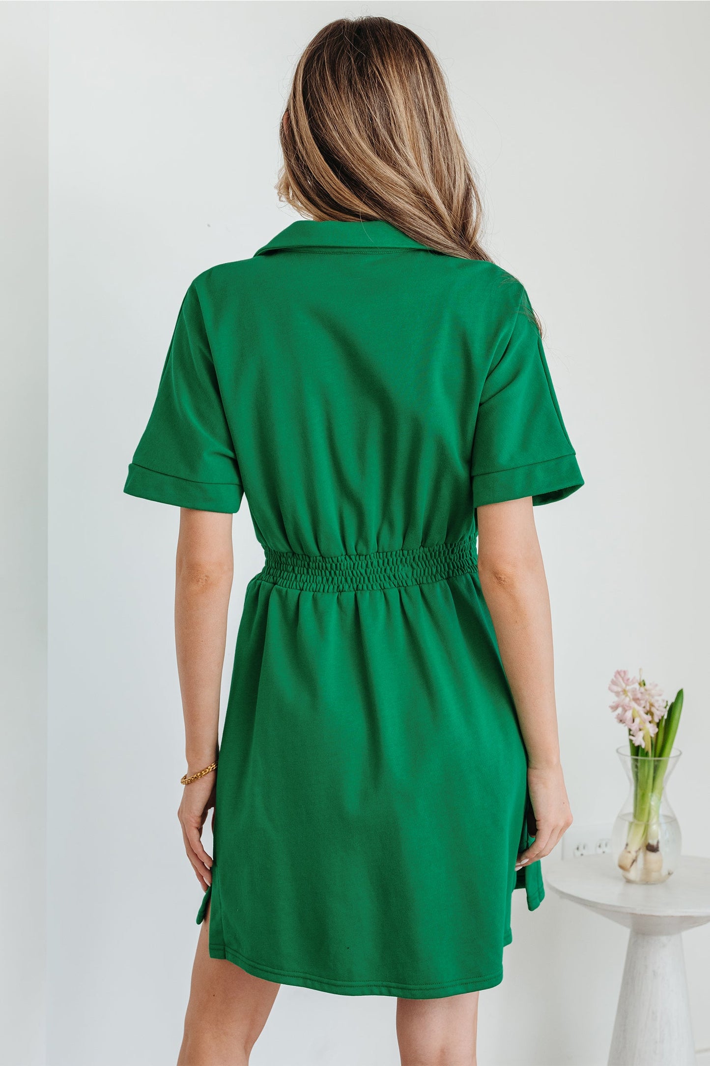 Threaded Pear Lakelynn Short Sleeve Mini Dress
